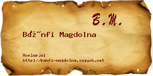 Bánfi Magdolna névjegykártya