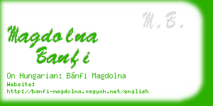 magdolna banfi business card