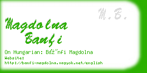 magdolna banfi business card